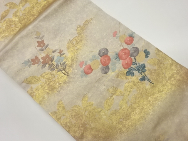 JAPANESE NAGOYA OBI / WOVEN KIKU